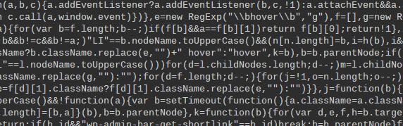 Minified code